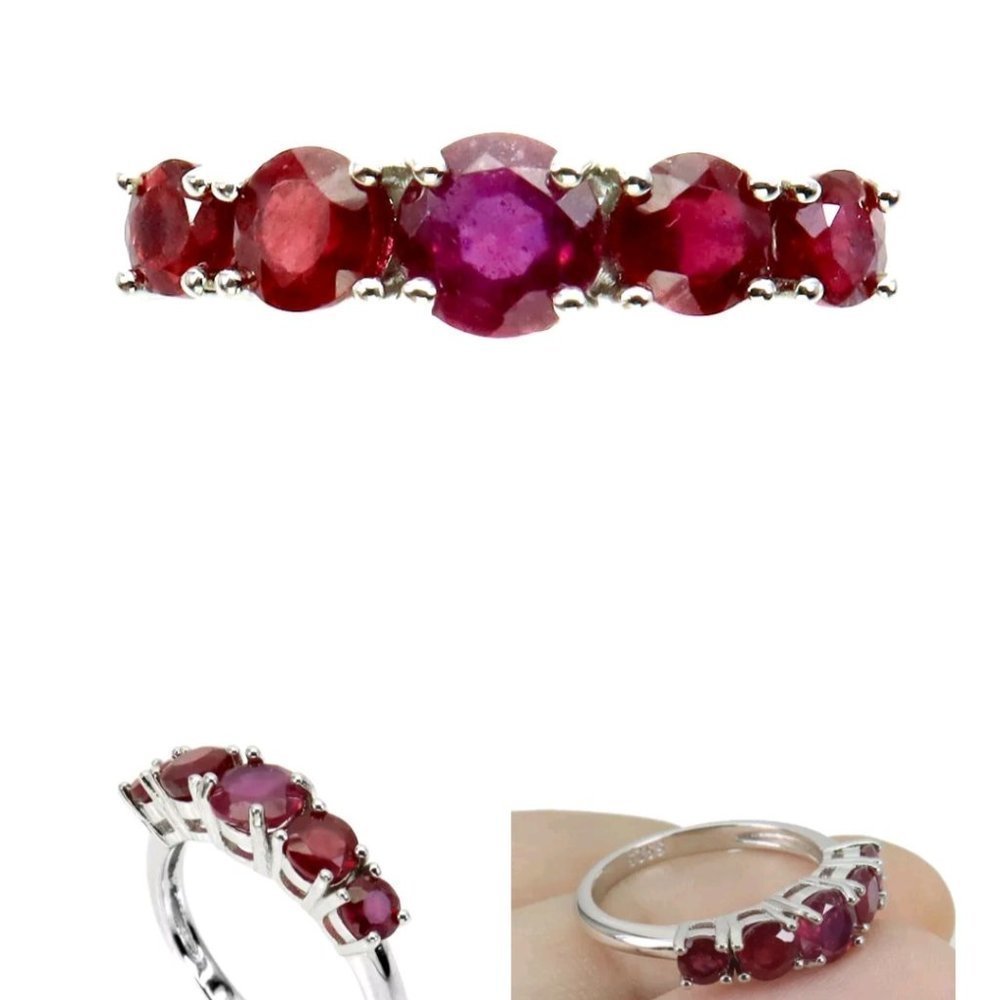 Ruby Ring, July Birthstone Ring, Simple Gemstone … - image 4